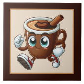 Niedliche Kaffee-Bar , Shop oder Kaffeeküche Fliese (Vorderseite)