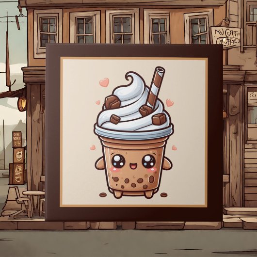 Niedliche Kaffee-Bar , Shop oder Kaffeeküche Fliese