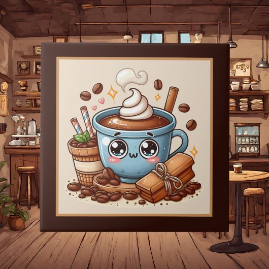 Niedliche Kaffee-Bar , Shop oder Kaffeeküche Fliese