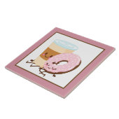 niedliche Kaffee-Donuts Küche Keramik Kachel (Seite)