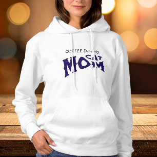 Niedliche KAFFEE-GETRÄNKE KATZE-MAMA Schwarz/Blau Hoodie