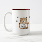 Niedliche Kaffee-Tasse mit Katze - bleibe Sie Zweifarbige Tasse (Links)