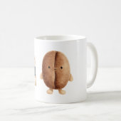Niedliche Kaffeebohne Kaffeetasse (VorderseiteRechts)
