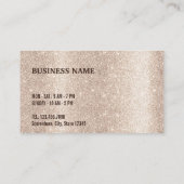 Niedliche Kaffeebohnen Gold Glitzer Kaffee Loyalit Treuekarte (Rückseite)