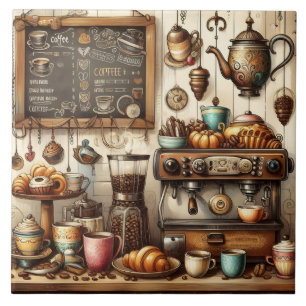 Niedliche Kaffeehäuser Bar Fliese