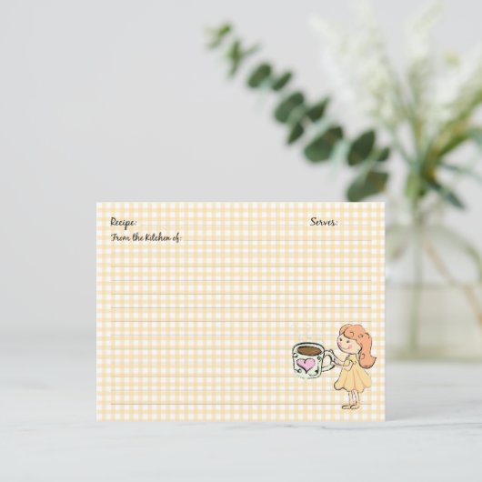 Niedliche Kaffeekarten Postkarte (Stehend Vorderseite)