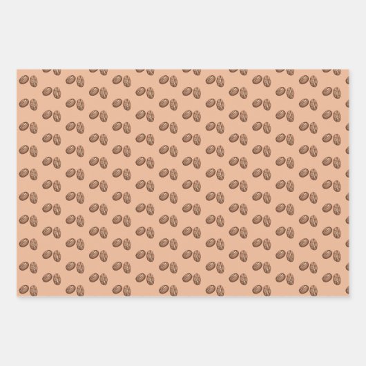 Niedliche Kaffeekattern Muster Geschenkpapier Set (Vorderseite 2)