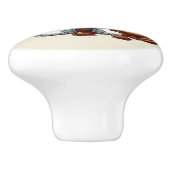 Niedliche Kaffeeliebhaber Keramikknauf (Seitenansicht)