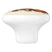 Niedliche Kaffeeliebhaber Keramikknauf (Seitenansicht)