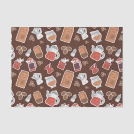 Niedliche Kaffeeliebhaber Koffein Themed Kawaii Mu Seidenpapier