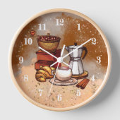 niedliche Kaffeemaschine Bar Große Uhr (Vorderseite)