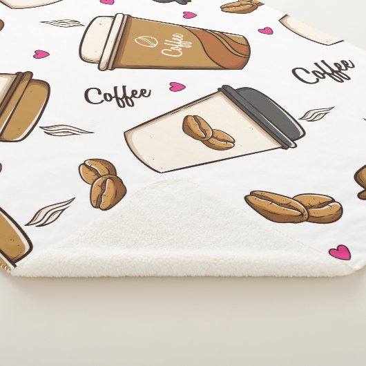 Niedliche Kaffeemaschine Sherpa Blanka Soft & Cosy Sherpadecke (3/4)