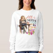 Niedliche Kaffeemaschine Sweatshirt (Vorderseite)