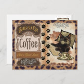 Niedliche Kaffeepacken Postkarte (Vorne/Hinten)