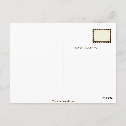 Niedliche Kaffeepacken Postkarte (Rückseite)