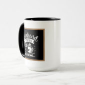 niedliche Kaffeepause, Monogramm hinzufügen Tasse (Vorderseite Links)