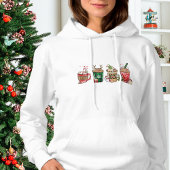 Niedliche Kaffeeschokolade Einfache Weihnachtsfrau Hoodie