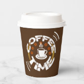 niedliche Kaffeezeit Bar Party Liebhaber Pappbecher (Vorderseite)