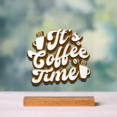 Niedliche Kaffeezeitschrift Acrylschild (Neutral)