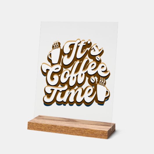 Niedliche Kaffeezeitschrift Acrylschild (Winkel)