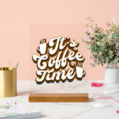 Niedliche Kaffeezeitschrift Acrylschild (Hochzeit)