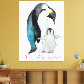 Niedliche Kaiserpinguine Leinwanddruck (Insitu (Wohnzimmer))