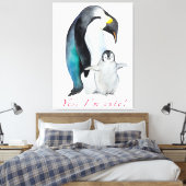 Niedliche Kaiserpinguine Leinwanddruck (Insitu (Schlafzimmer))