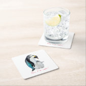 Niedliche Kaiserpinguine Rechteckiger Pappuntersetzer (Vor Ort)