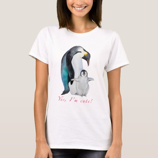 Niedliche Kaiserpinguine T-Shirt (Vorderseite)