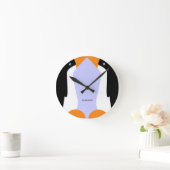 Niedliche Kaiserpinguine-Wall-Uhr Runde Wanduhr (Zuhause)
