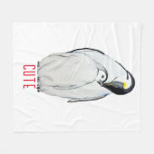 Niedliche Kaiserpinguinfamilie T - Shirt Fleecedecke (Vorderseite (Horizontal))