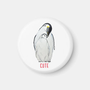 Niedliche Kaiserpinguinfamilie T - Shirt Magnet