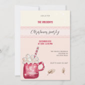 Niedliche Kakao-Tasse Illustration Einladung (Vorderseite)