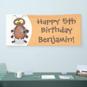 Niedliche Kakerlakenfigur Banner (Messe)