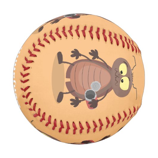 Niedliche Kakerlakenfigur Baseball (Vorderseite Links)