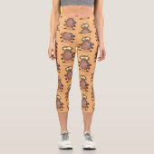 Niedliche Kakerlakenfigur Capri Leggings (Vorderseite)