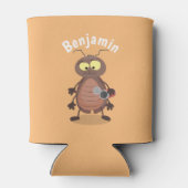 Niedliche Kakerlakenfigur Dosenkühler (Rückseite)