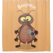 Niedliche Kakerlakenfigur Duschvorhang (Vorderseite)