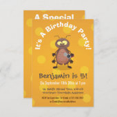 Niedliche Kakerlakenfigur Einladung (Vorne/Hinten)