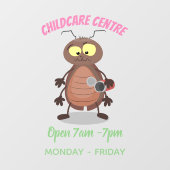 Niedliche Kakerlakenfigur Fensteraufkleber (Blatt)