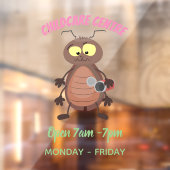 Niedliche Kakerlakenfigur Fensteraufkleber (Blatt 2)