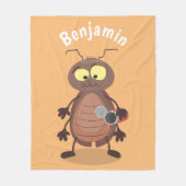 Niedliche Kakerlakenfigur Fleecedecke (Vorderseite)