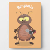 Niedliche Kakerlakenfigur Fotoplatte (Vorderseite)