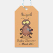 Niedliche Kakerlakenfigur Geschenkanhänger (Rückseite)