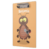 Niedliche Kakerlakenfigur Klemmbrett (Links)