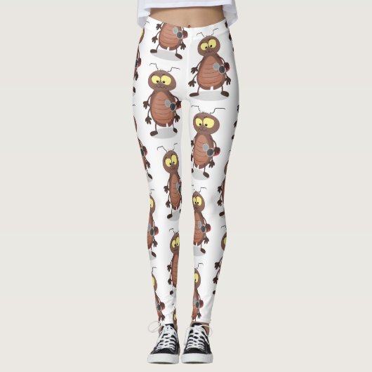 Niedliche Kakerlakenfigur Leggings (Vorderseite)