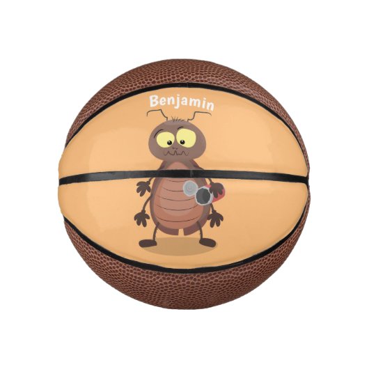 Niedliche Kakerlakenfigur Mini Basketball (Vorderseite)