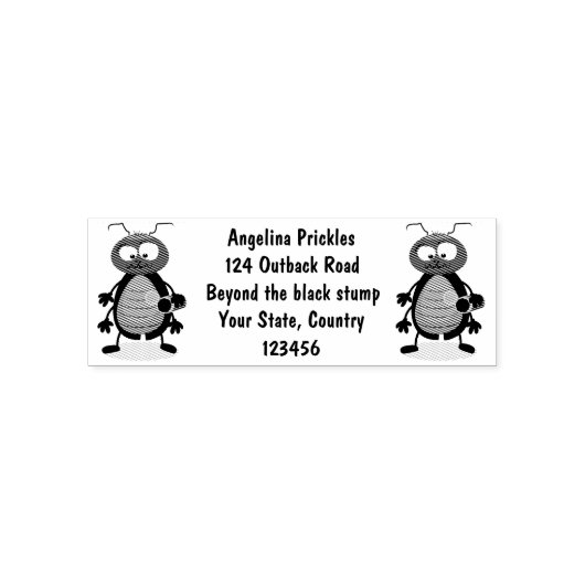 Niedliche Kakerlakenfigur Permastempel (Design)