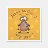 Niedliche Kakerlakenfigur Serviette (Vorderseite)