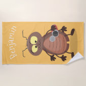 Niedliche Kakerlakenfigur Strandtuch (Vorderseite)